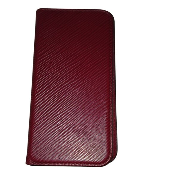 Authentic Louis Vuitton Epi iPhone X/XS Max Folio in Burgundy - Picture 1 of 5